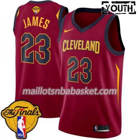 Maillot Enfant Cleveland Cavaliers LeBron James 23 2018 NBA Finals Nike Rouge Swingman